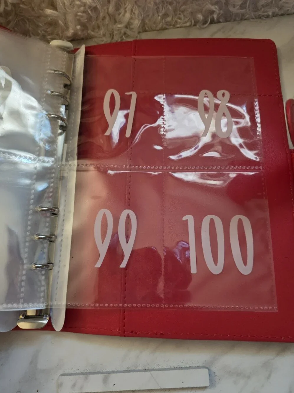 Red 100 Envelope Savings Challenge Organizer